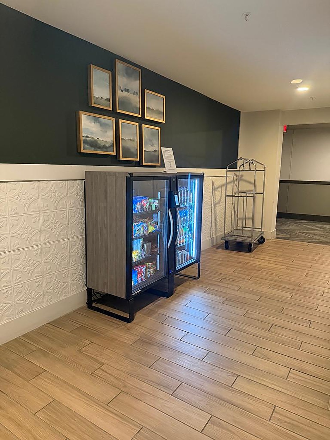 Fox Box market in a residence-hall corridor